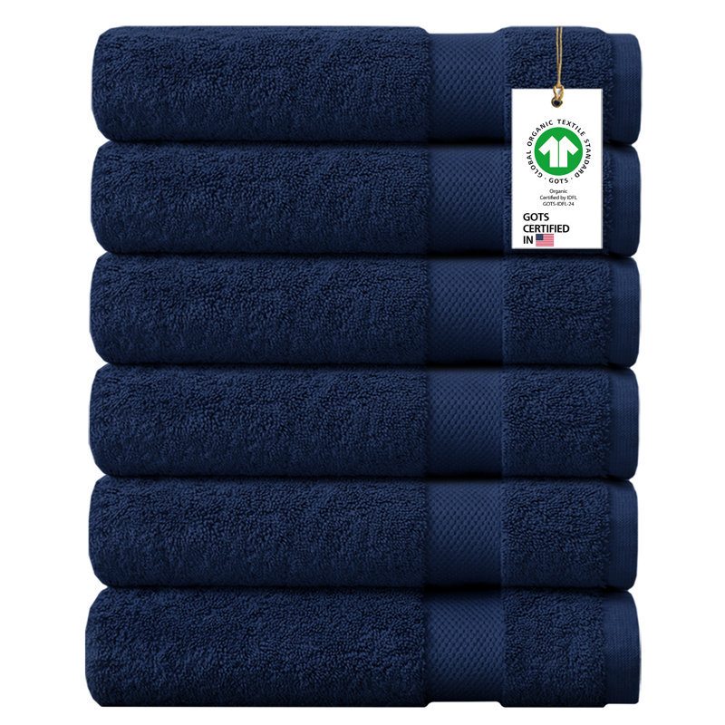 Drap 100% coton biologique Delara, Bleu foncé, 6