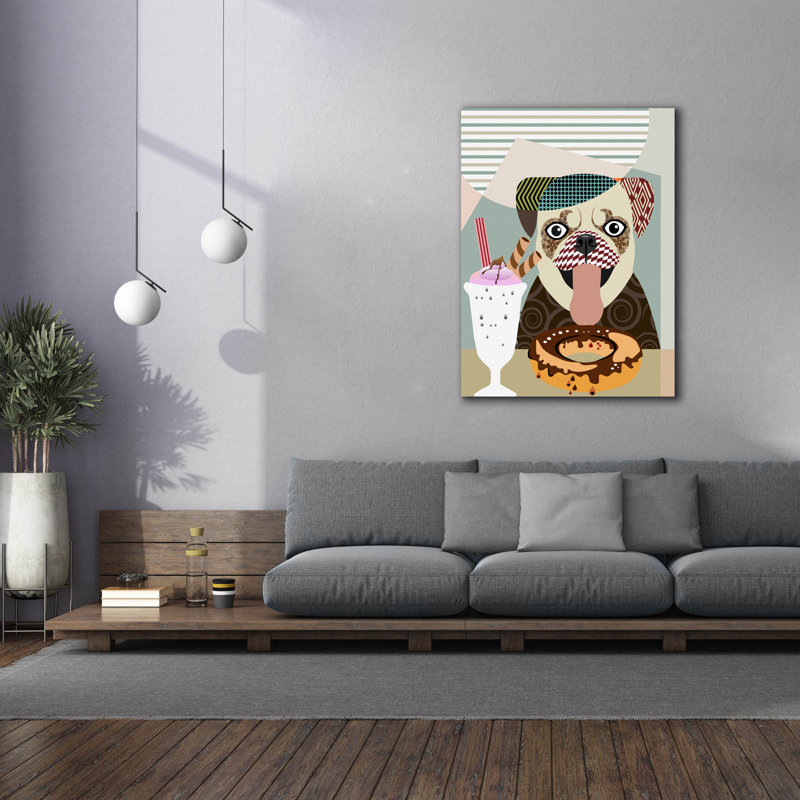 «Pug» par Lanre Adefioyue, H 54 po x l 40 po x P 1,5 po