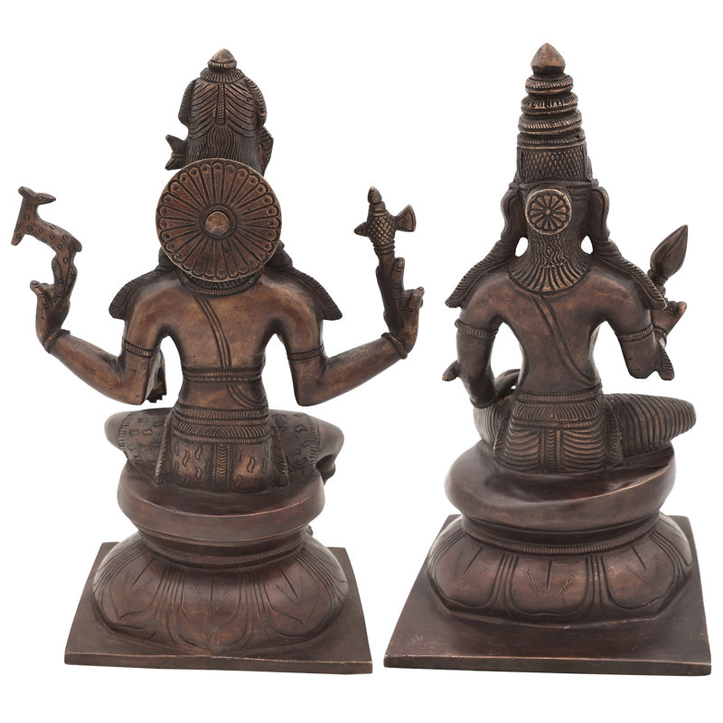 Ensemble de figurines 2 pièces Lord Shiva as Pashupatinath avec déesse Parvati