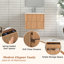 24'' Floating Bathroom Vanity Set, Wall Mounted Solid Wood Bathroom Cabinet with 2 Storage Drawers,White Resin Integrated Basin
