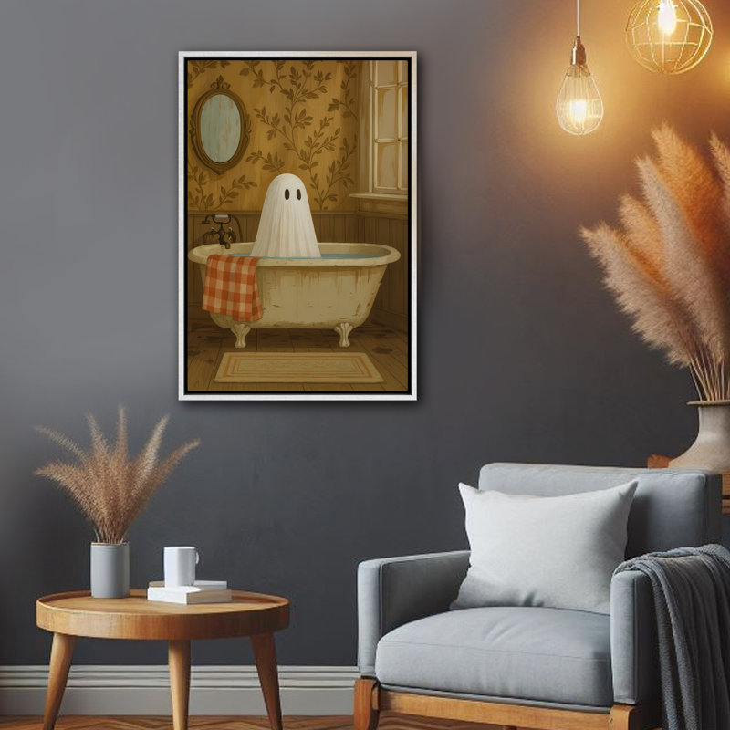 Art mural encadré abstrait rétro antique classique pour chambre à coucher, H 36 po x l 24 po, Blanc