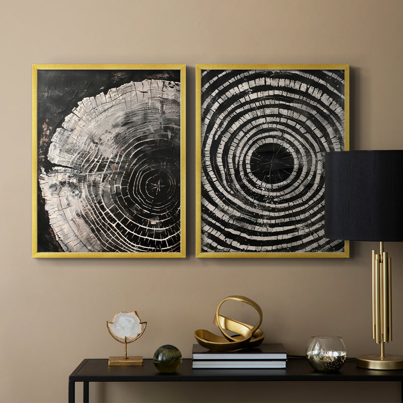 ABSTRACT Series CXXXIII-Premium Framed Print -Ready to Hang - No Nails Required - No Nails Required, Doré, H 29 po x l 46 po