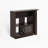Modern Walnut Bar Cabinet With Rotating Top – 6 Storage Spaces & Ribbed Glass Doors For Dining & Living Room