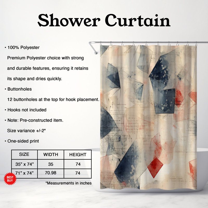 Dried Flora - Premium Shower Curtain, 74"H x 71"W