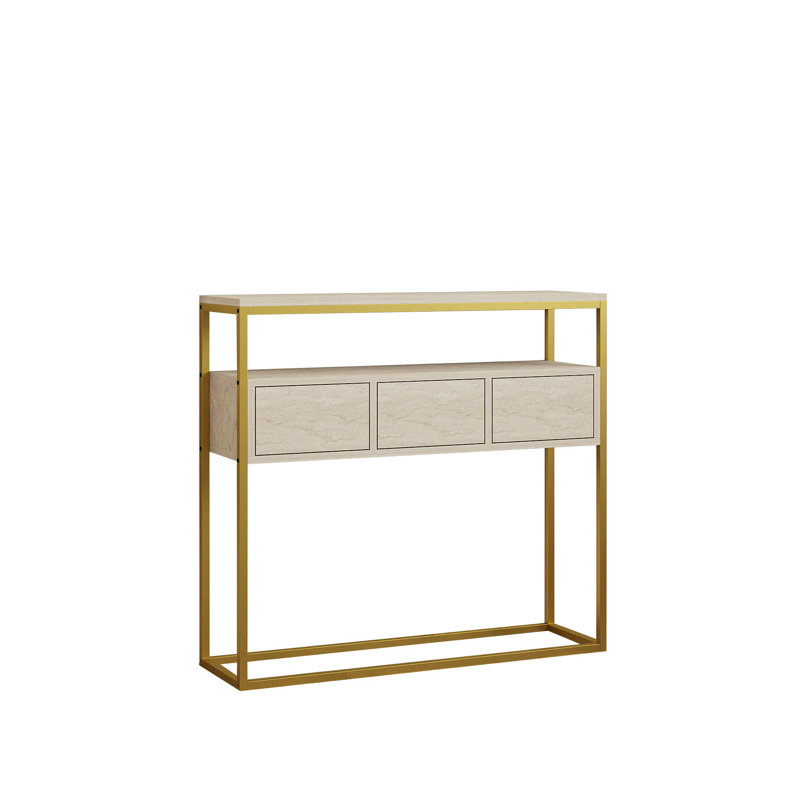 Asse Home Console Table, Travertine, 90cm H x 70cm W x 34cm D