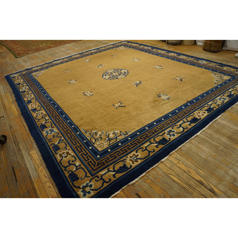 Wool Antique Rectangle 1920s Hand Knotted Pile Rug From China