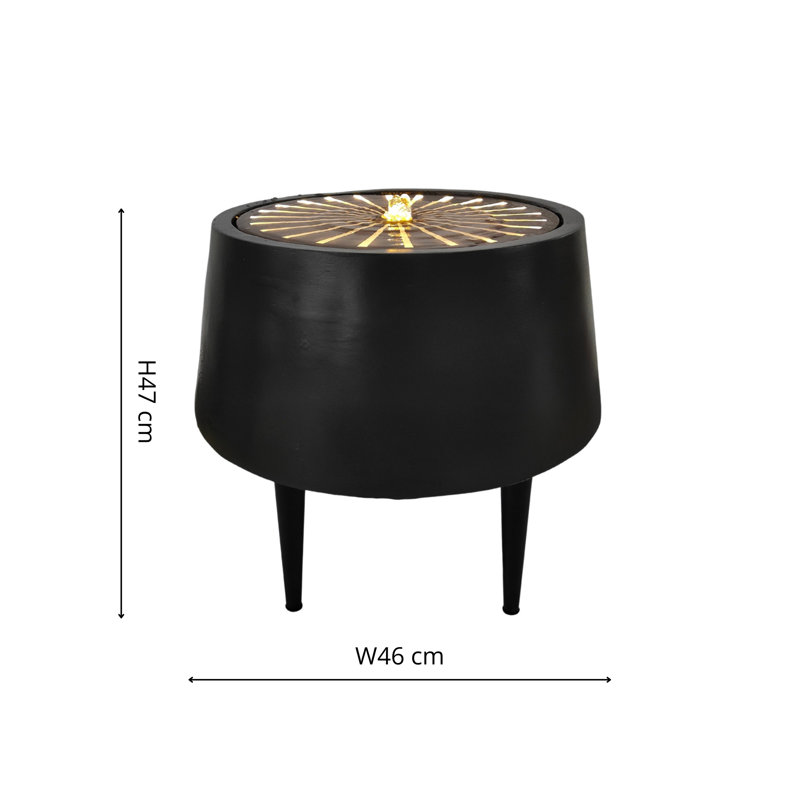 Metal Weather Resistant Accent Fountain with Light