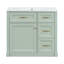 Meuble-lavabo de 36 pouces avec lavabo, armoire avec 4 tiroirs, porte à fermeture douce et tablette réglable, lavabo en céramique, meuble-lavabo moderne pour l'organisation de la salle de bain-121102186-121102187