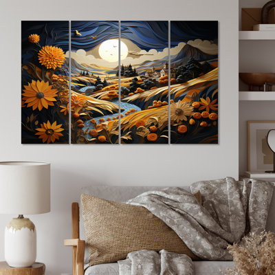 Farmhouse Fields Of Gold III Landscape & Nature Wall Decor on Metal