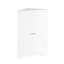 Armoire de coin blanche à 2 portes avec tablette réglable - autoportante pour salle de bain, cuisine, salon et rangement élégant