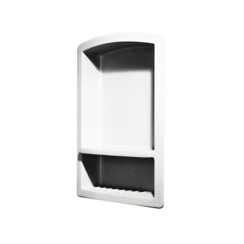 Tablette de douche à surface solide Chandler, Blanc Tahiti