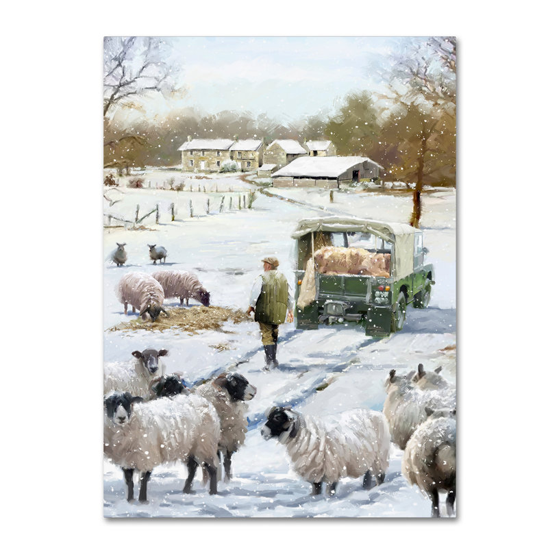 Armand 'Farmer Sheep Copy' Print on Canvas, 47" H x 35" W x 2" D