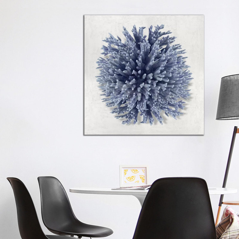Coral Indigo I by Caroline Kelly - Wrapped Canvas Print, 93.98cm H x 93.98cm W x 1.905cm D