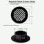 Grille ronde en fonte d'aluminium de 8 po Achtek (8 1/2 po au total) thermolaquée-102352955-107226994