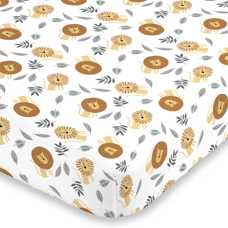 Drap-housse pour lit de bébé Nojo Lion