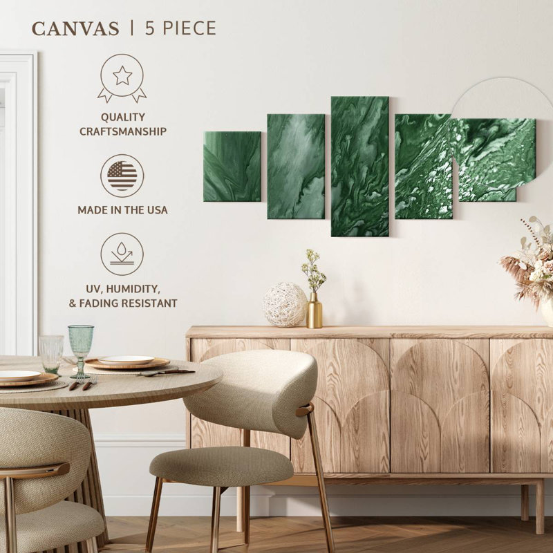 Marbled Malachite I, 34" H x 74" W