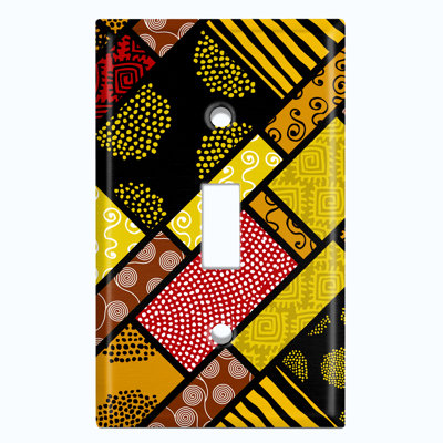Patterned 1 - Gang Toggle Light Switch Standard Wall Plate