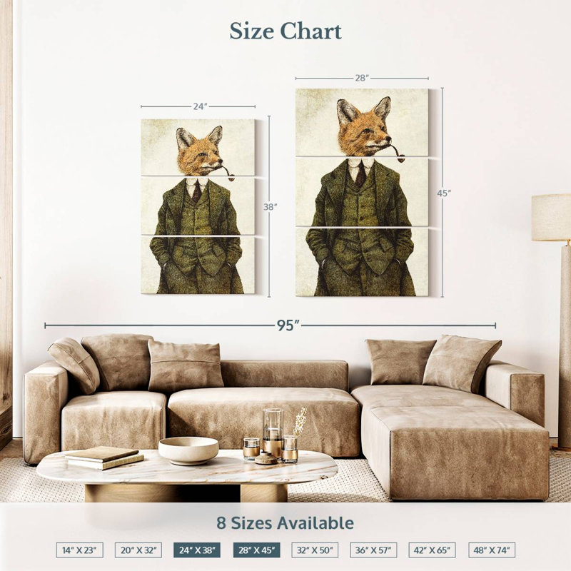 Ketti The Fox, 38" H x 24" W