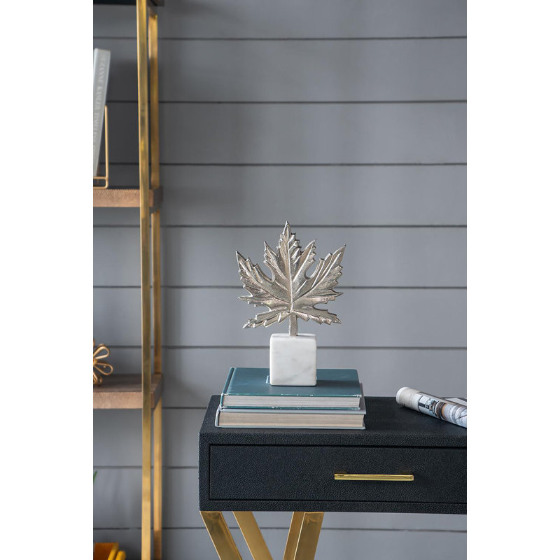 Feuille d'aluminium sur base en marbre
