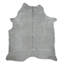 Designer Cowhide Abstract Area Rug in Silver
