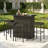 Durable Patio Bar Set, Dark Brown Rattan & Metal, Perfect For Backyard Entertaining