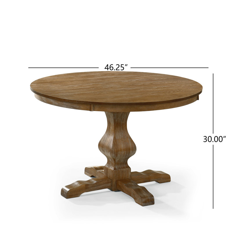Table de salle à manger ronde, Naturel, Naturel