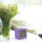 Digital Soft Cube Alarm Tabletop Clock in Purple