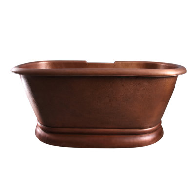 Reedley 59.87'' x 31.75'' Soaking Copper Bathtub