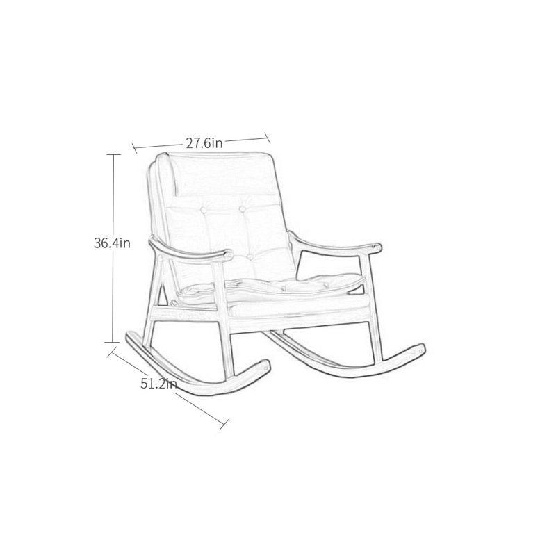 Solid Wood Rocking Chair, Brown
