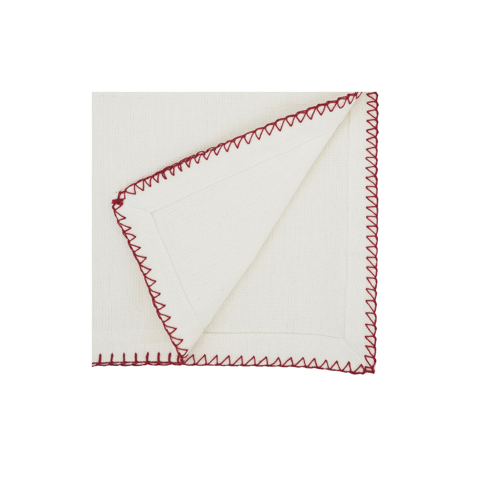 Ivara Napkin, White/Red