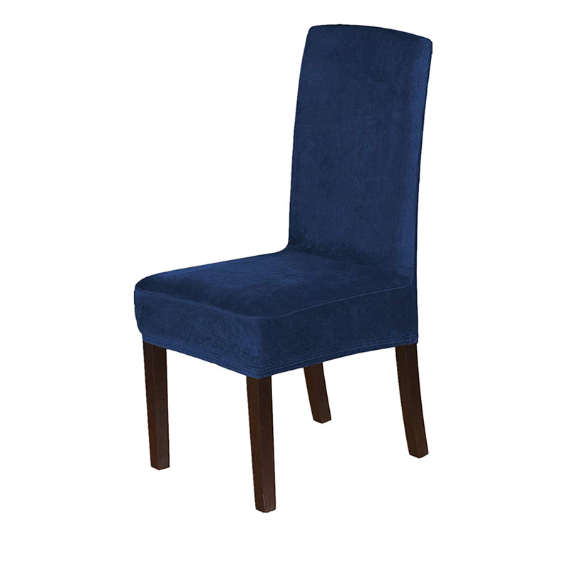 Box Cushion Dining Chair Slipcover, Dark Blue