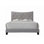 Venacha Grey Fabric Queen Bed(Only Bed)