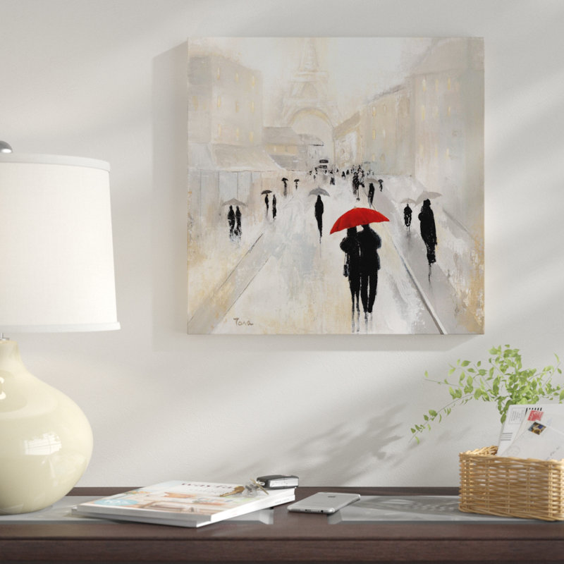 «Misty in Paris», reproduction de peinture acrylique sur toile, H 18 po x l 18 po x P 1 po, Toile tendue