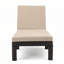 Chaise longue d'extérieur 2 pièces en rotin