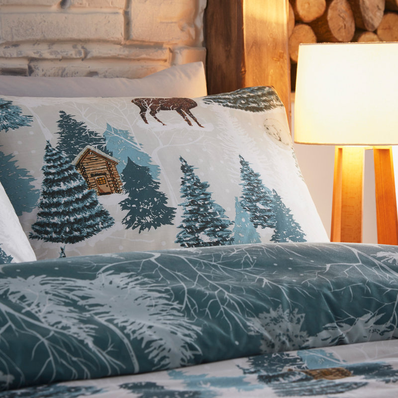 Cotton Blend No Pattern Duvet Cover Set with Pillowcases Included, Double - 2 Pillowcases (50 x 75 cm)