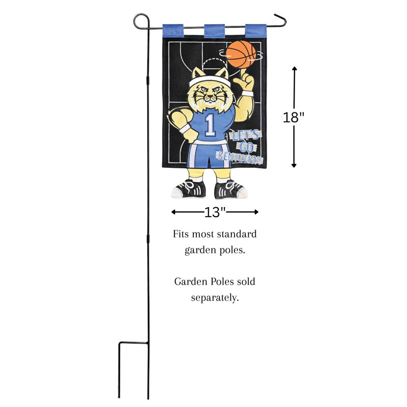 Drapeau de jardin en polyester double face H 24 po x l 13 po