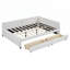 Lit de jour rembourré avec 2 tiroirs de rangement, structure de canapé en tissu de lin, aucun sommier nécessaire, durable et élégant-226058206