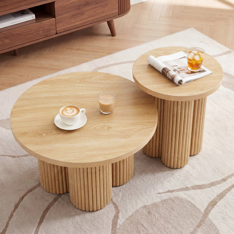 Ensemble de tables basses 2 pièces, Natural, Natural, Natural