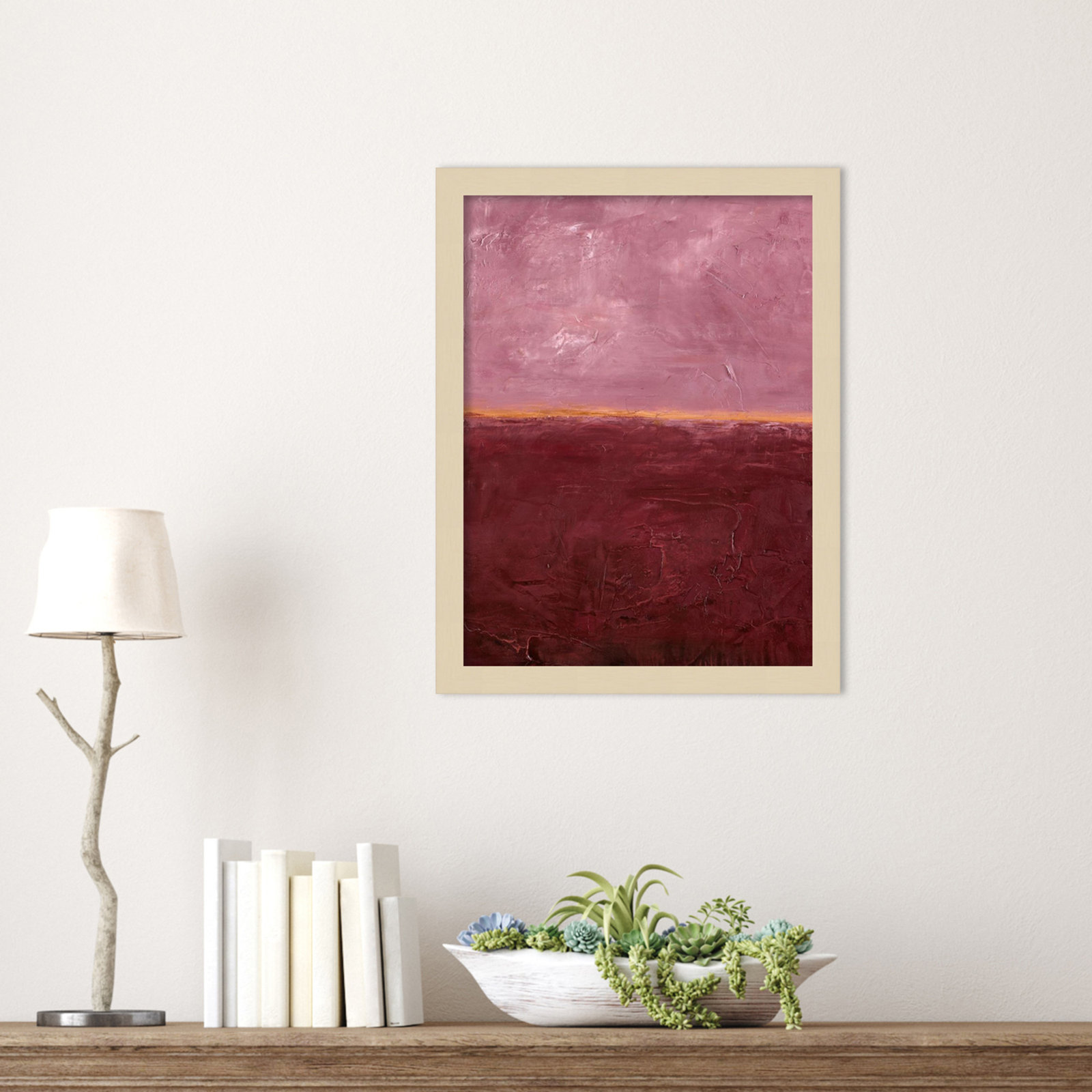 Edge Rose Print by Design Fabrikken, Brown, 17" H x 13" W