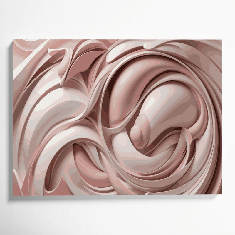 Art mural sur toile Biomorphic Abstraction 67, H 20 po x l 30 po
