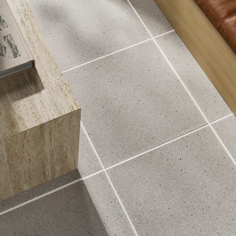 True Terrazzo 16x16 Polished Terrazzo Tile, Argento Beige