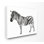 «Zebra debout noir et blanc animal», reproduction d'art