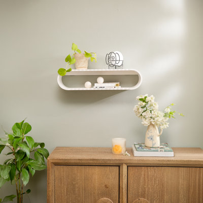 Tablette murale flottante en bois massif