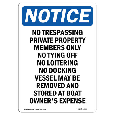 No Trespassing Private Property Sign