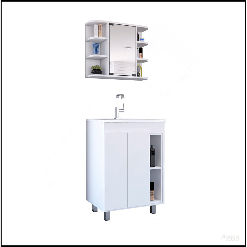 Carver White 2 Piece Bathroom Set