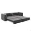 Très grand canapé-lit multifonctionnel de 89 po, canapé-lit coulissant 3 en 1, canapé classique en velours 4 places avec design capitonné, comprend 3 coussins décoratifs, convenant aux appartements et aux salons, gris-611752432
