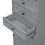 Grande armoire de rangement grise avec 3 tiroirs et tablettes réglables pour la salle de bain-389225762