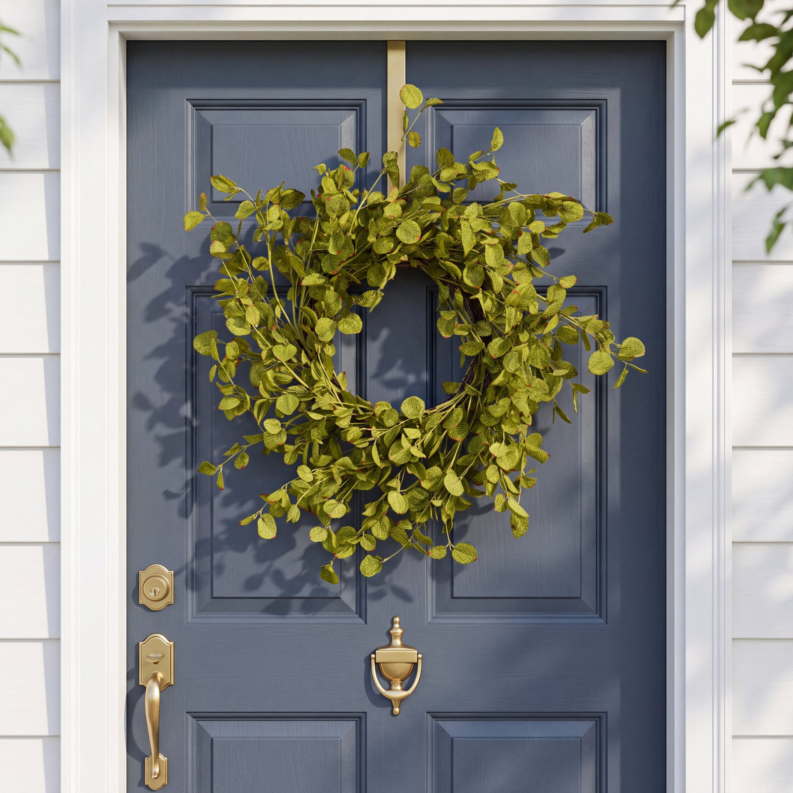 24'' Handcrafted Faux Eucalyptus Wreath, Green