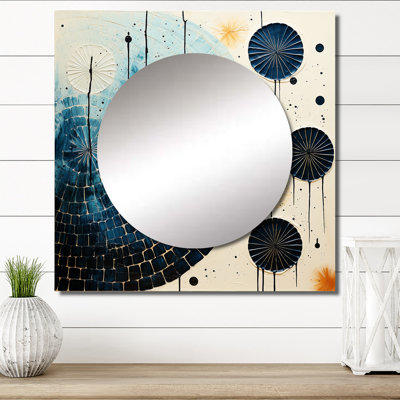 Fieke - Abstract Collages Square Mirror For Wall Art Decor