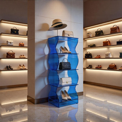 Acrylic Wave Display Shelf